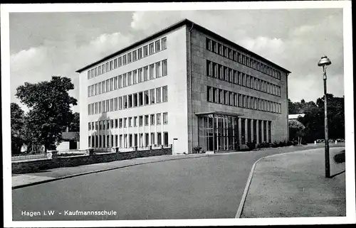 Ak Hagen in Westfalen Ruhrgebiet, Kaufmannsschule