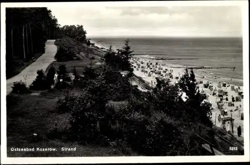 Ak Ostseebad Koserow auf Usedom, Strand