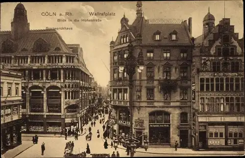 Ak Köln am Rhein, Wallrafplatz, Hohestraße, Stollwerkhaus