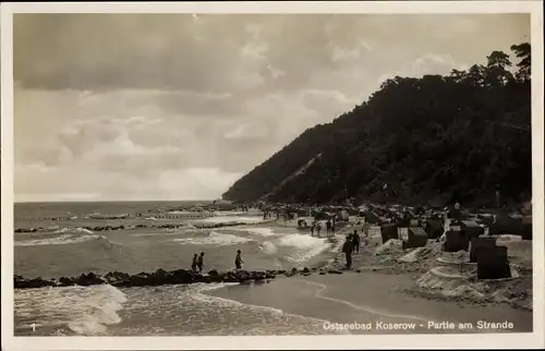 Ak Ostseebad Koserow auf Usedom, Partie am Strand