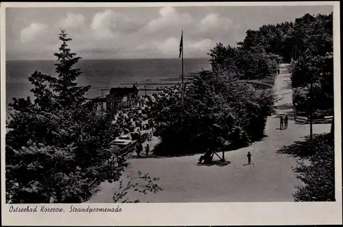 Ak Ostseebad Koserow auf Usedom, Strandpromenade