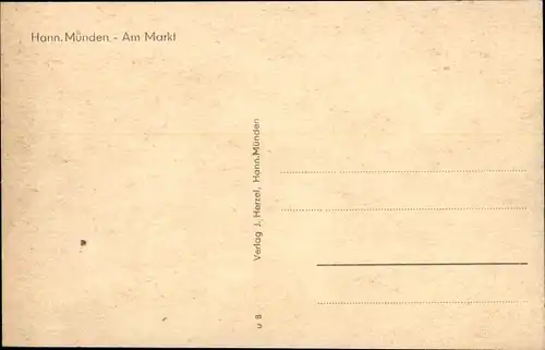 Ak Hann. Münden in Niedersachsen, Am Markt