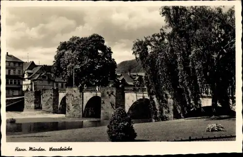 Ak Hann. Münden in Niedersachsen, Werrabrücke