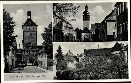 Ak Uffenheim in Mittelfranken, Würzburger Tor