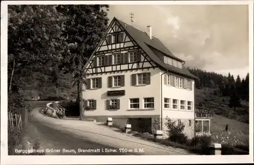 Ak Brandmatt Sasbachwalden im Schwarzwald, Gasthof Grüner Baum