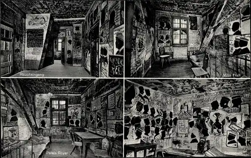 Studentika Ak Heidelberg, Carzer, Wandmalereien