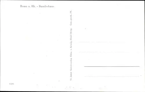 Ak Bonn am Rhein, Bundeshaus