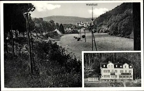 Ak Rod an der Weil Weilrod im Taunus, Gasthof Waldlust, Wald