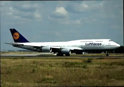 Ak Deutsches Passagierflugzeug, Lufthansa, Boeing B747-830, D-ABYA