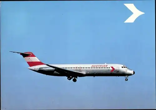 Ak Österreichisches Passagierflugzeug, Austrian Airlines, Douglas DC-9-32