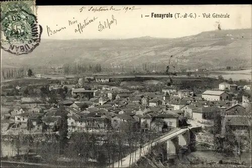 Ak Feneyrols Tarn et Garonne, Vue generale