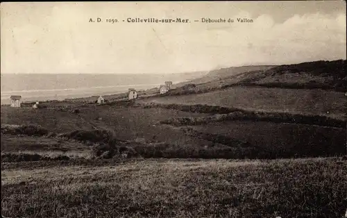 Ak Colleville sur Mer Calvados, Debouche du Vallon