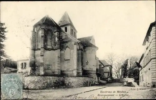 Ak Evecquemont Yvelines, L'Eglise