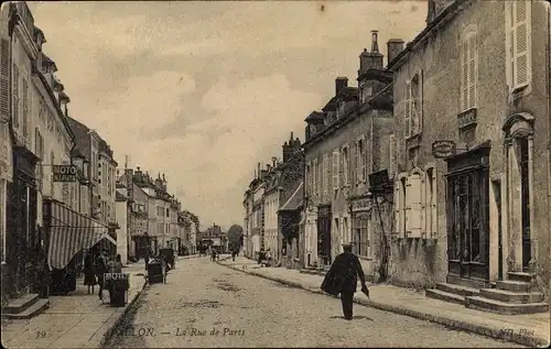 Ak Avallon Yonne, La Rue de Paris