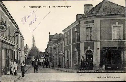 Ak Féneu Maine et Loire, La Grande Rue