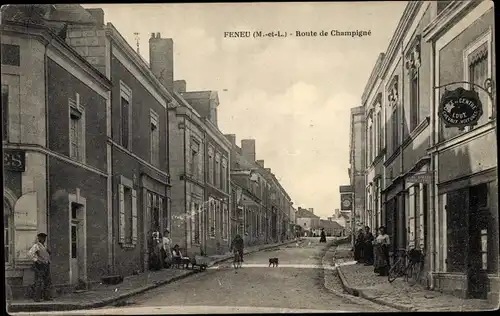 Ak Féneu Maine et Loire, Route de Champigne