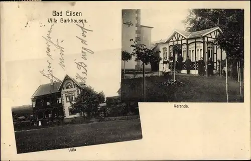 Ak Bad Eilsen Niedersachsen, Villa Barkhausen, Veranda