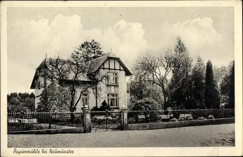 Ak Groß Kummerfeld bei Neumünster, Gasthaus Papiermühle