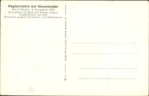 Ak Groß Kummerfeld bei Neumünster, Gasthaus Papiermühle