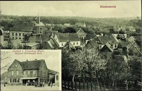 Ak Blankenheim im Harzvorland, Panorama, Gasthof zum Deutschen Rhein