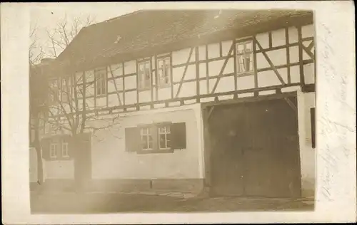 Foto Ak Edersleben an der Helme, Wohnhaus, Fachwerkhaus, Tor