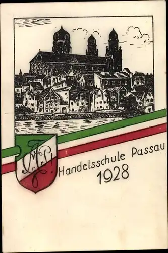 Studentika Ak Passau in Niederbayern, Handelsschule 1928