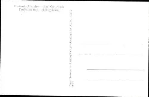 Ak Bad Kreuznach in Rheinland Pfalz, Diakonie Anstalt, Paulinum, Lehrlingsheim