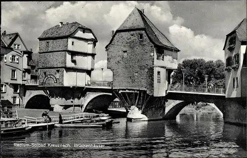 Ak Bad Kreuznach in Rheinland Pfalz, Brückenhäuser, Nahe