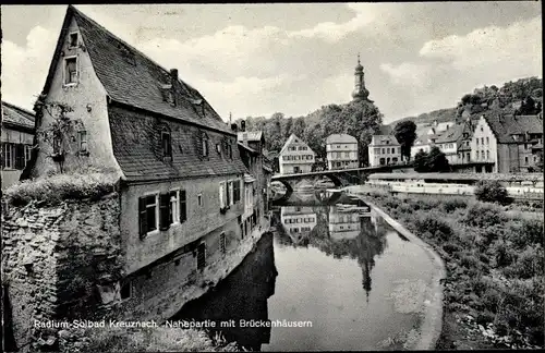 Ak Bad Kreuznach in Rheinland Pfalz, Nahe, Brückenhäuser