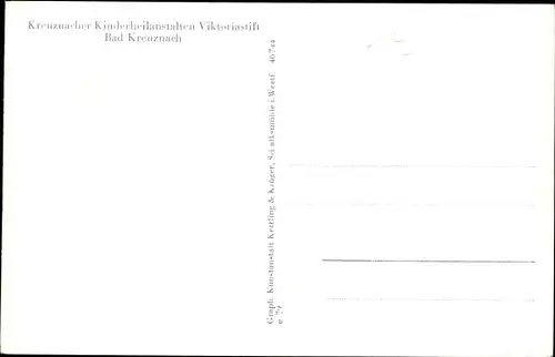 Ak Bad Kreuznach in Rheinland Pfalz, Kinderheilanstalt Viktoriastift