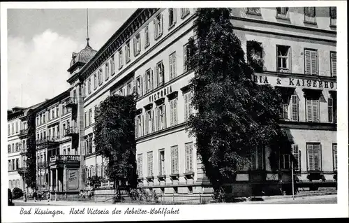 Ak Bad Kissingen Unterfranken Bayern, Hotel Victoria, Kurheim Arbeiter Wohlfahrt