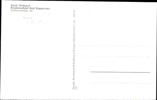 Ak Bad Rappenau in Baden, Kindersolbad, Salinenstraße 156