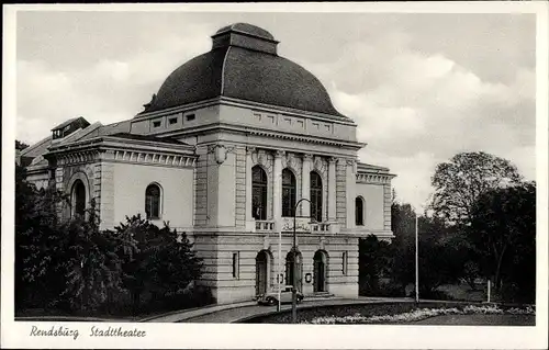 Ak Rendsburg in Schleswig Holstein, Stadttheater