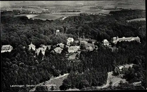 Ak Leichlingen im Rheinland, Sanatorium Roderbirken, Fliegeraufnahme