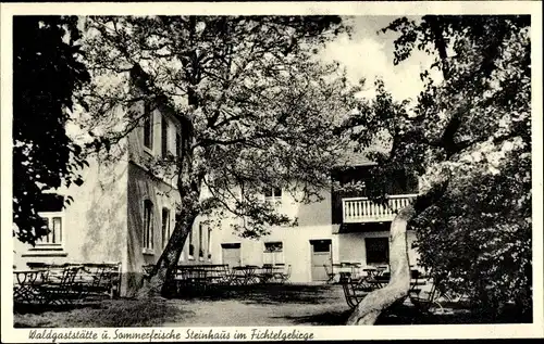 Ak Thiersheim im Fichtelgebirge Oberfranken, Waldgaststätte Steinhaus