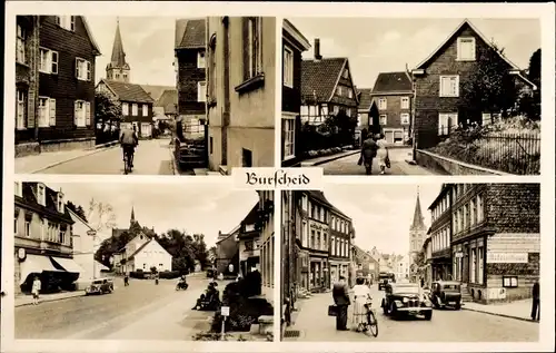 Ak Burscheid in Nordrhein Westfalen, Ortschaft, Straße, Kirche