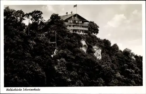 Ak Trechtingshausen Rheinland Pfalz, Waldschänke Schweizerhaus