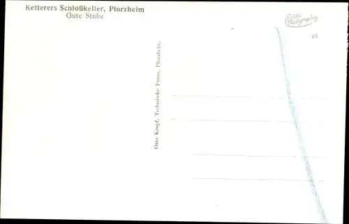 Ak Pforzheim im Schwarzwald, Ketterers Schlosskeller