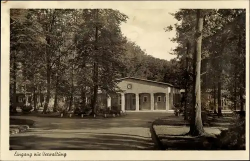 Ak Strang Bad Rothenfelde am Teutoburger Wald, Waldkrankenhaus, Eingang zur Verwaltung