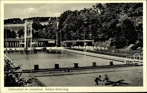 Ak Lüdenscheid im Märkischen Kreis, Freibad Nattenberg