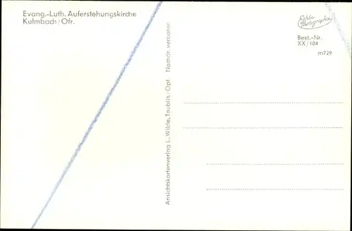 Ak Kulmbach in Oberfranken, Ev. Luth. Auferstehungskirche