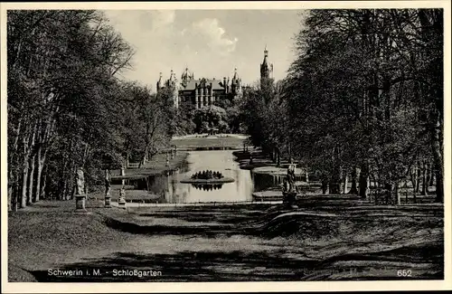 Ak Schwerin in Mecklenburg, Schlossgarten