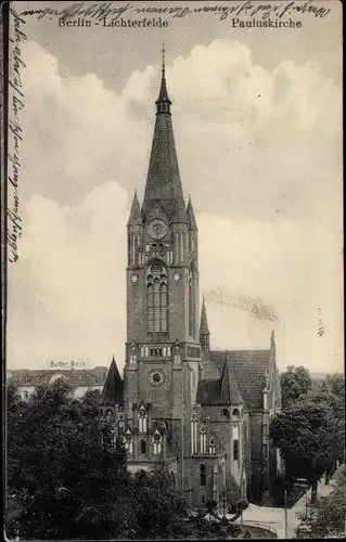 Ak Berlin Steglitz Lichterfelde, Pauluskirche