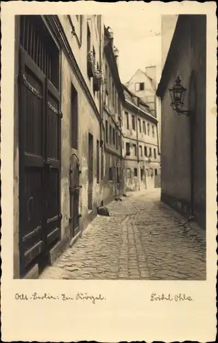 Foto Ak Berlin, Krögelgasse in Alt-Berlin