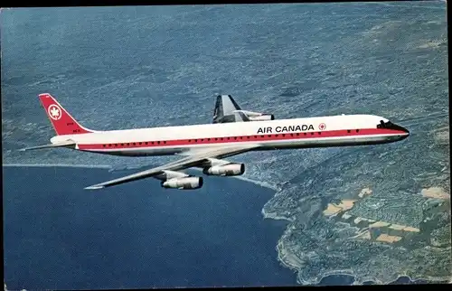 Ak Kanadisches Passagierflugzeug, Air Canada, Douglas DC-8