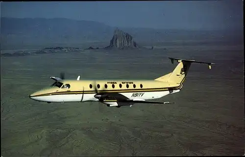 Ak Amerikanisches Passagierflugzeug, Mesa Airlines, Beech 1900-C1 N91YV, Monument Valley