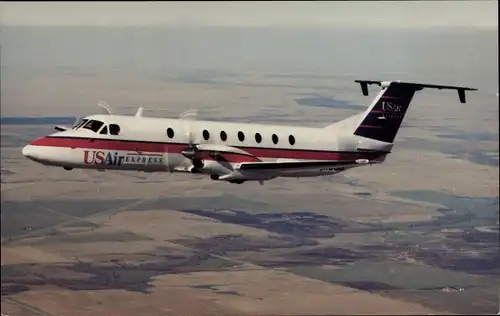 Ak Amerikanisches Passagierflugzeug, USAir Express, Beech 1900