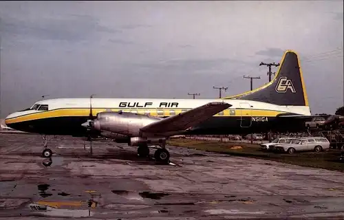 Ak Bahrainisches Passagierflugzeug, Gulf Air, Convair Cv 580, Flughafen