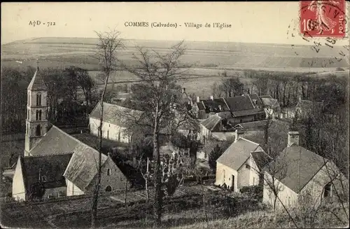 Ak Commes Calvados, Village de l'Eglise