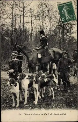 Ak Rambouillet Yvelines, Foret, Chasse a Courre